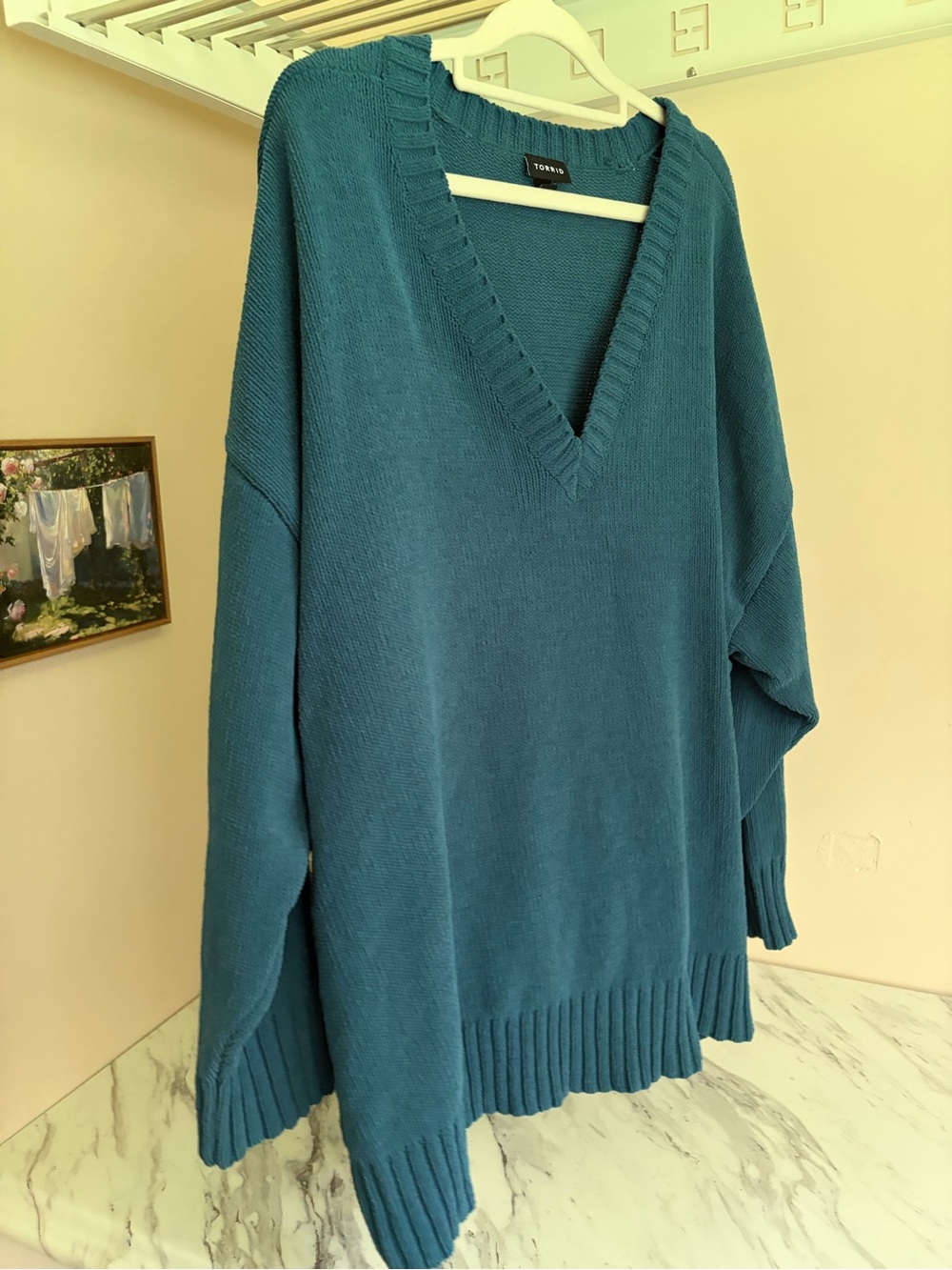 Torrid 3 Deep V-Neck Oversized Tunic Sweater